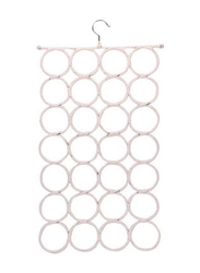 28-Loop Scarf Holder, White