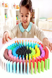 Domino Wooden Toy, 100 Pieces, Ages 3+, Multicolour