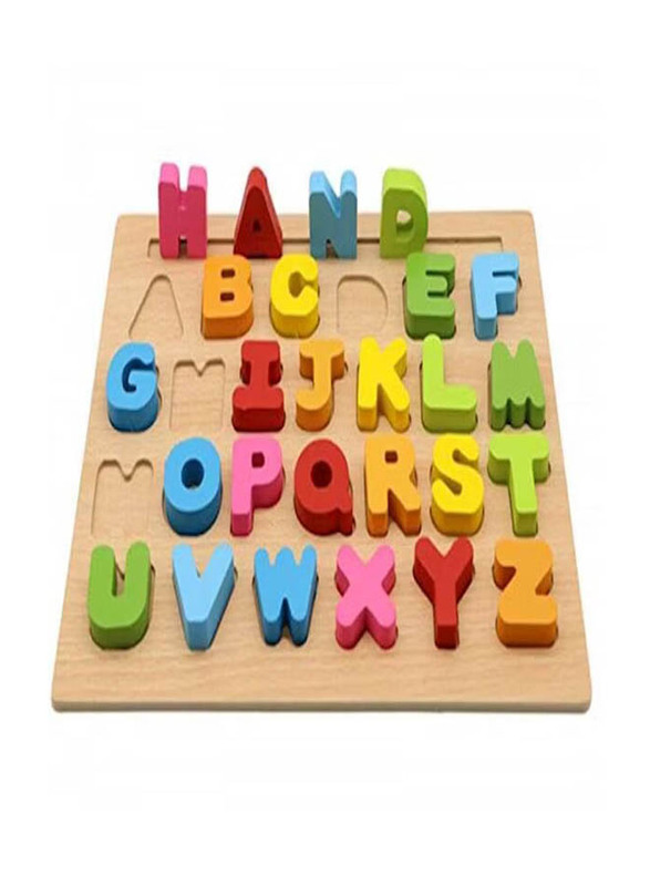 English Alphabet Wooden Block Set, Ages 3+