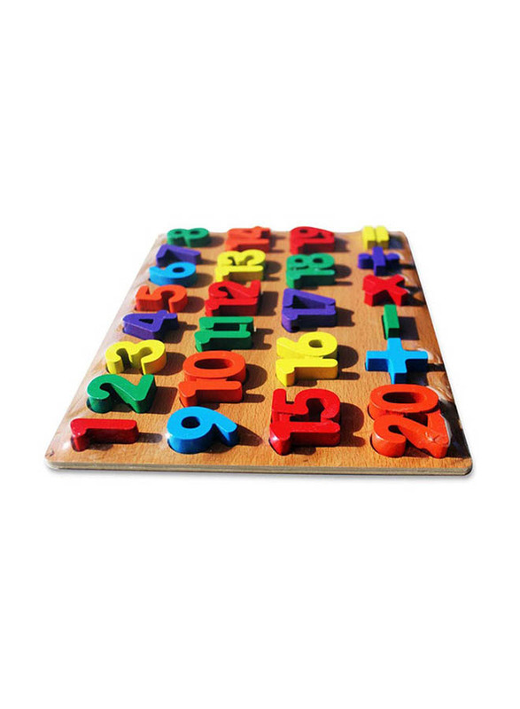 Numbers Puzzle Board Wooden Educational Baby Toddler Toy, Ages 2+, 1224VNY7DBD