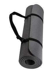 Anti-Tear Exercise Mat with Carrying Strap, 60cm, Grey