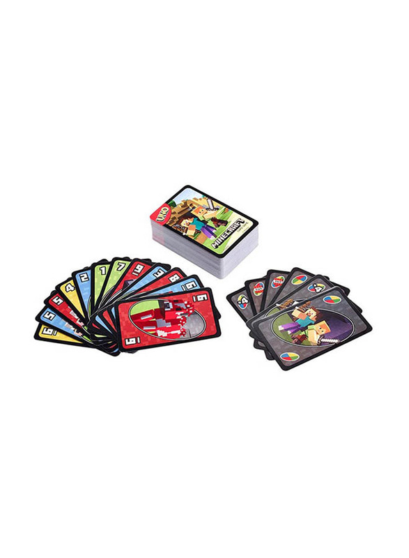 Uno Minecraft Card Game, Ages 7+, Multicolour