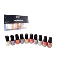 CP Trendies 10-Pieces Nail Polish Set,  4ml,  Multicolor