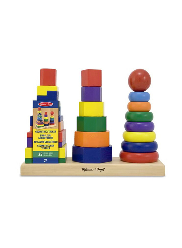 Melissa & Doug Geometric Stacker, 25 Piece, Multicolour