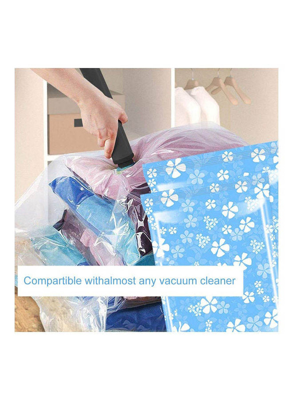 Vacuum Storage Bag Reusable Hand Pump, Blue