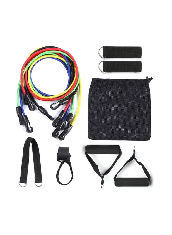 Resistance Bands Set, 11 Piece, Multicolour