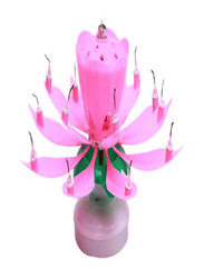 Flower Shaped Rotating Musical Candle, 2724630929477, Multicolour