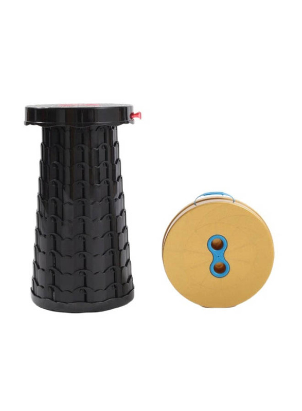 Portable Telescoping Stool, 45.5cm, Black