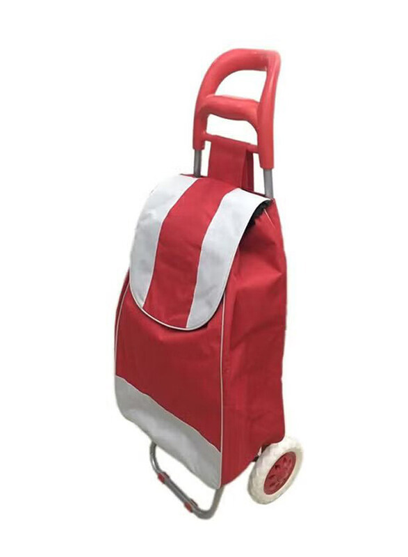 Portable Foldable Trolley Bag, Red