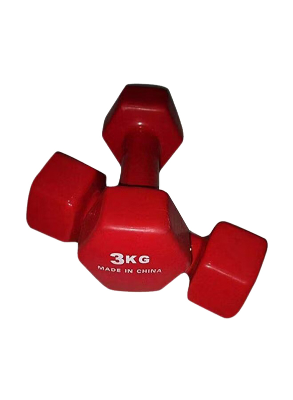 

Generic Neoprene Coated Dumbbell Set, 2 x 3 KG, Red