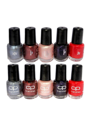 CP Trendies 10-Pieces Nail Polish Set,  4ml,  Multicolor