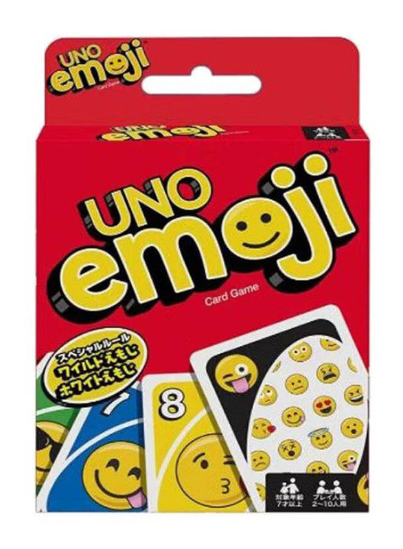 Uno 112-Piece Emoji Card Game, Multicolour