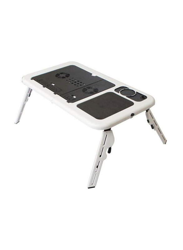 

Generic E-table Portable Laptop Table with Er Fan, Black/White