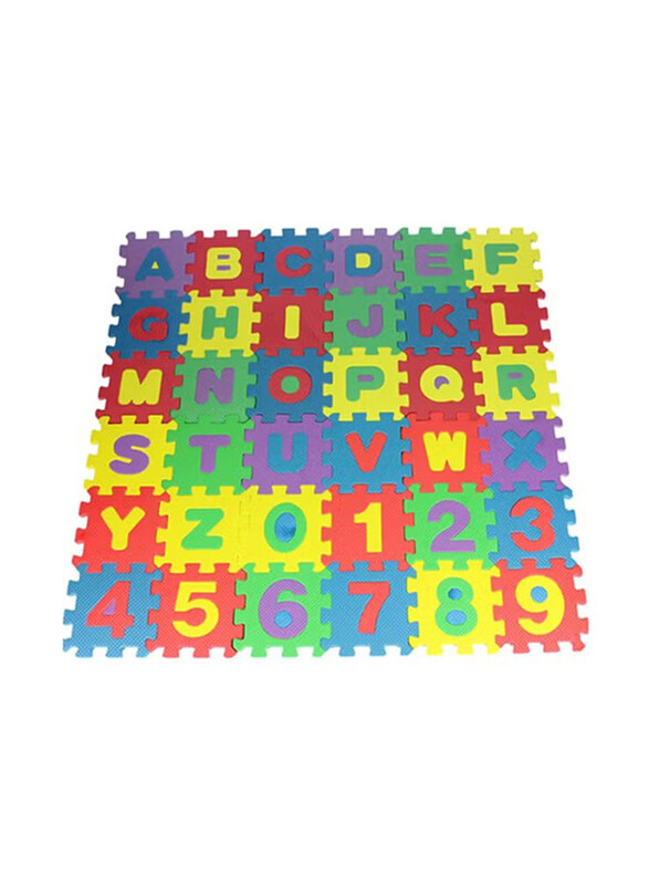 

Generic 36-Piece Children's Alphanumeric Puzzle Educational Toys Foam Mat, Multicolour, Ages 3+