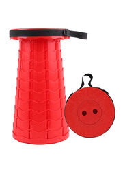 Folding Telescopic Stool, 26 x 7.5 x 26cm, Red