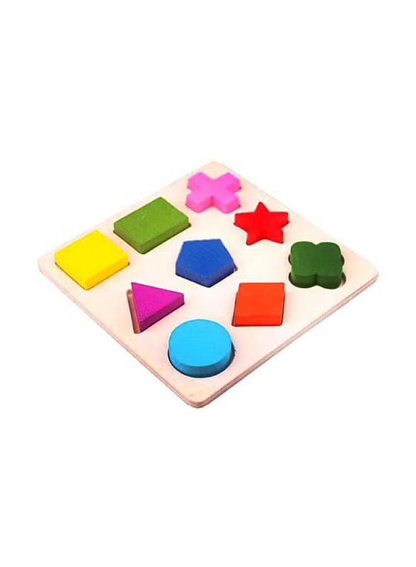 Cytheria Wooden Geometric Shapes Puzzle Toy, Multicolour