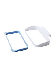 2-Piece Door Back Hanging Trash Storage Holder, White/Blue