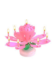 Flower Shaped Rotating Musical Candle, 2724630928951, Multicolour