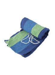 One Size Outdoor Garden Canvas Striped Hammock, Blue/Green