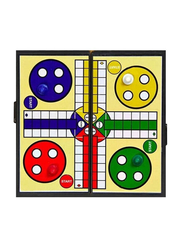 

Margoun Magnetic Foldable Ludo 4 Players Board Game, Ages 5+, Multicolour