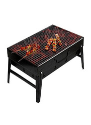 39.6cm The Portable Alumstel Charcoal Grill for Picnics and Gardens, Black