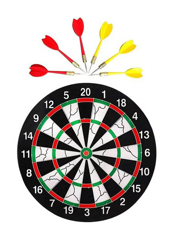 

Farraige Wooden Double Faced Dart Board Game Set, Multicolour