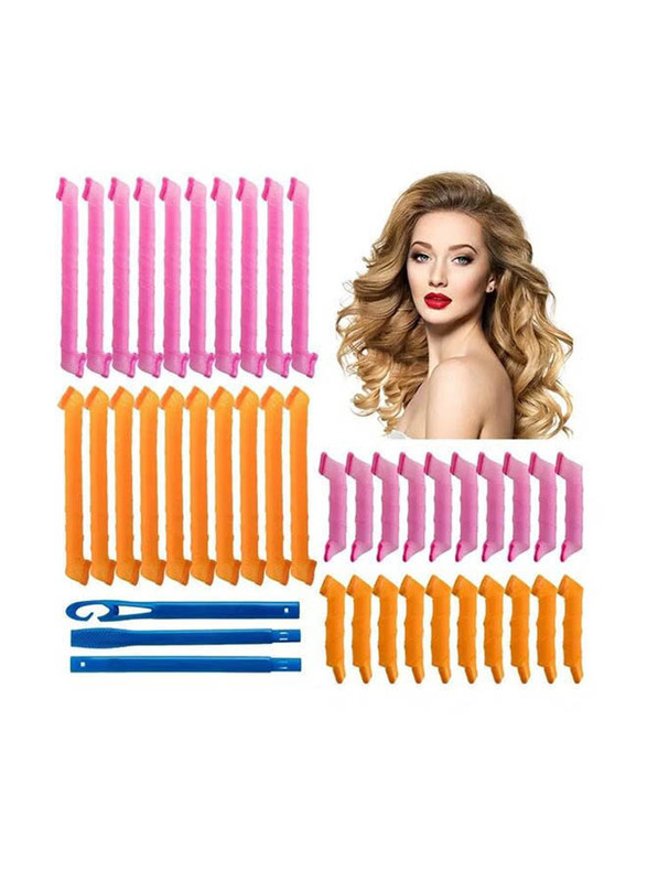 XiuWoo Heatless Spiral Hair Curler Set, 40 Pieces