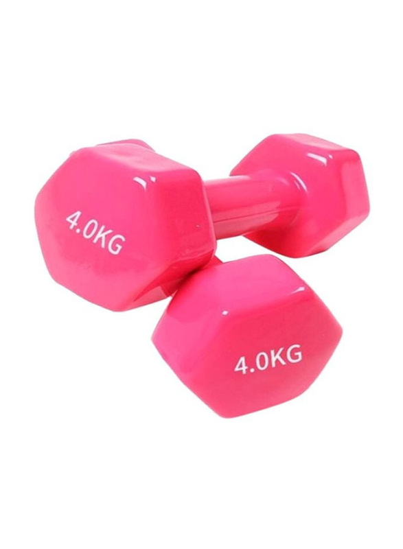 Dumbbells Set, 2 x 4 KG, Pink