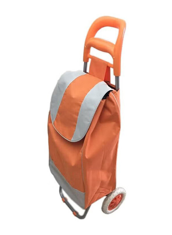 

Generic Portable Foldable Trolley Bag, Orange/Grey