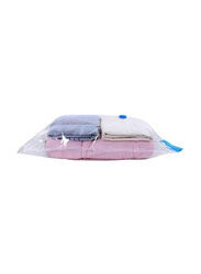 Vacuum Seal Storage Bag, 100 x 67 cm, Clear/Blue