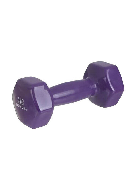

Generic Vinyl Dumbbell for Weight Lifting Exercise, 3 KG, Purple