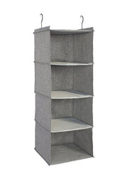 4-Shelf Multi-Layered Hanging Closet Organizer, D1009, Grey