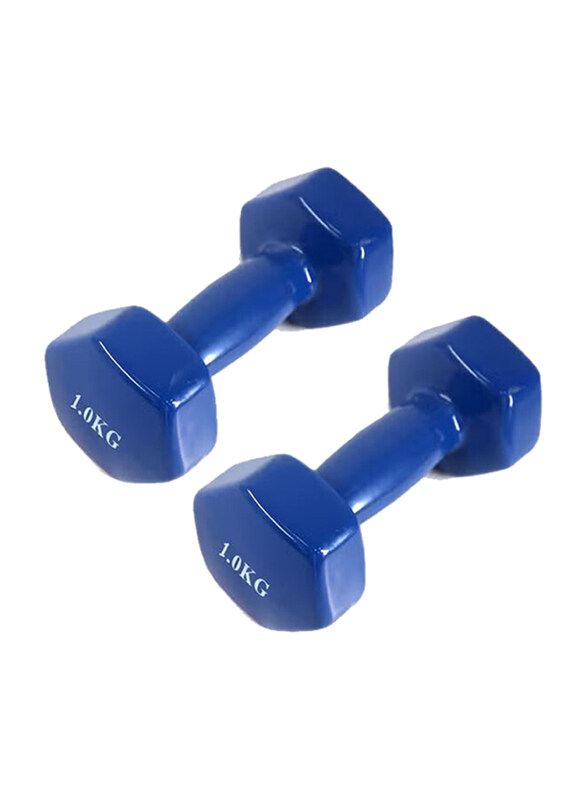 

Generic Hexagonal Dumbbell Set, 2 x 1 KG, Blue