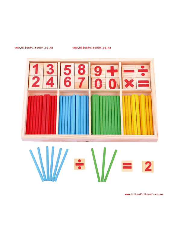 Wooden Numbers Mathematics Early Learning Counting Educational Toy, Ages 3+, Multicolour