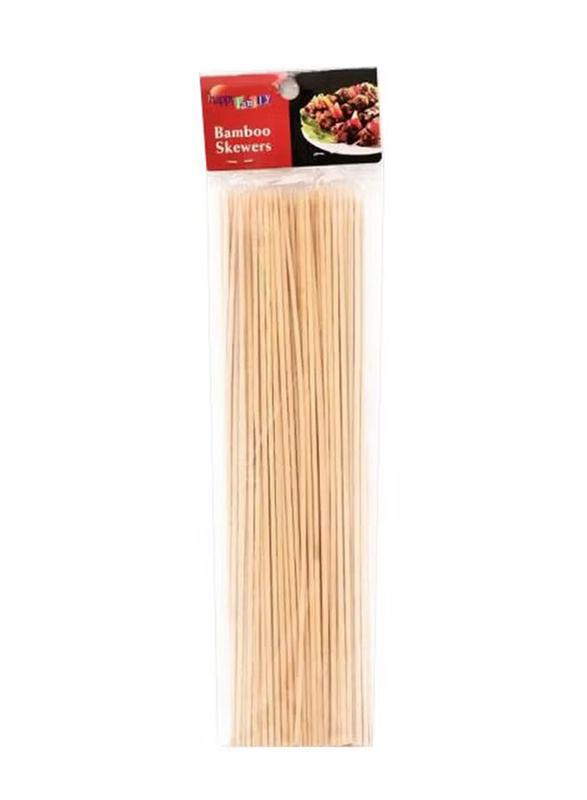 Happy Family 300mm BBQ Bamboo Skewers, Beige