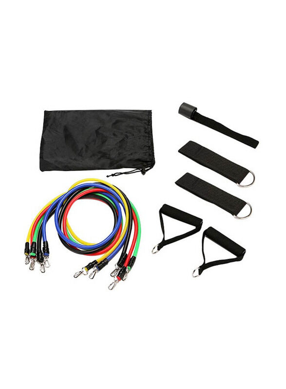 

Generic Multi Functional Fitness Resistance Band Set, 11 Piece, Multicolour