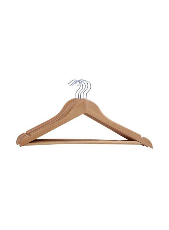 

Generic 5-Piece Wooden Hanger Set, O-56994, Beige/Silver