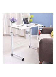 Adjustable Portable Laptop Desk Bedside Computer Table, White