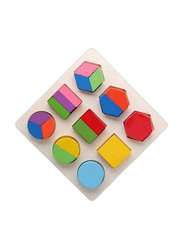 Lw Wooden Geometry Building Blocks Puzzle - C, 4NX8VXNB, Ages 3+