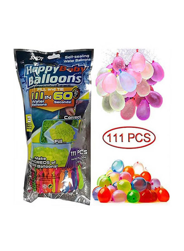 Durable Sturdy Premium Quality Water Balloons, 111 Pieces, Ages 10+