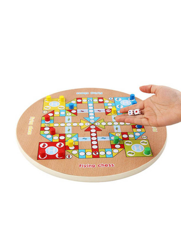 2-in-1 Chinese Checker Wooden Board Game, Ages 2+, Multicolour