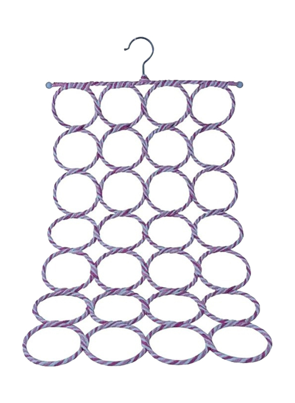 Scarf Holder, Purple/White