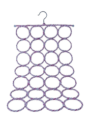 Scarf Holder, Purple/White