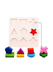 3-Piece Wooden Geometric Puzzle Toy Set, Ages 3+