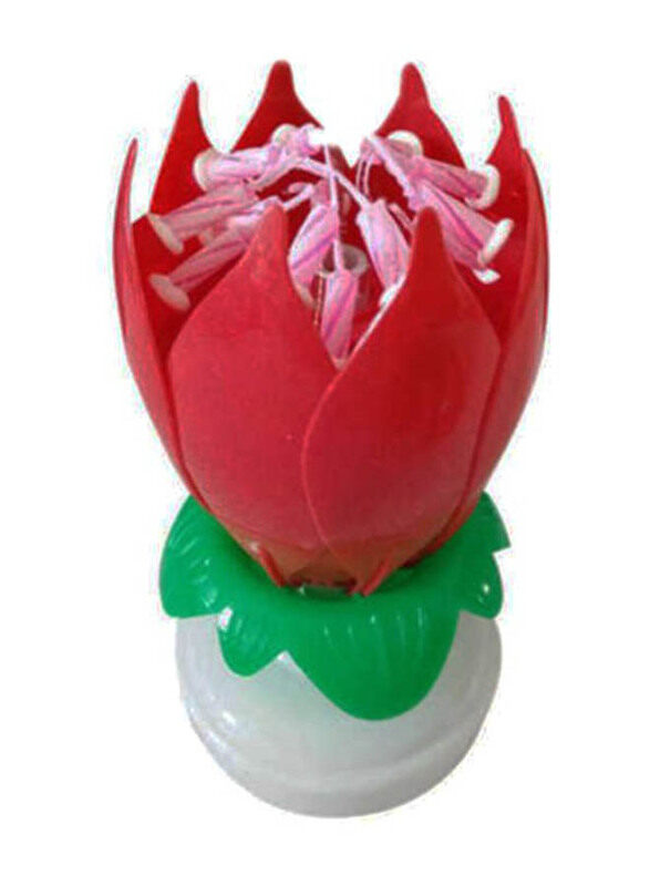 

Generic Flower Shaped Rotating Musical Candle, 2724630931111, Multicolour