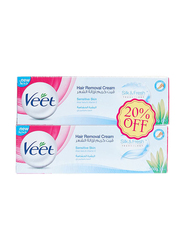 Veet Silk & Fresh Hair Removal Cream Set, 100gm, 2 Pieces