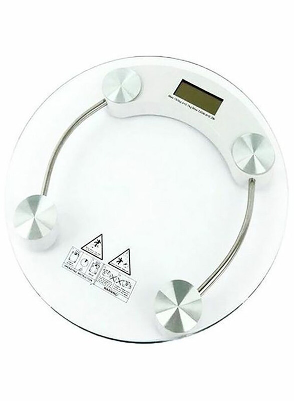 

Generic Personal Glass Digital Weight Scale, 3x28x35.6cm, Clear/White