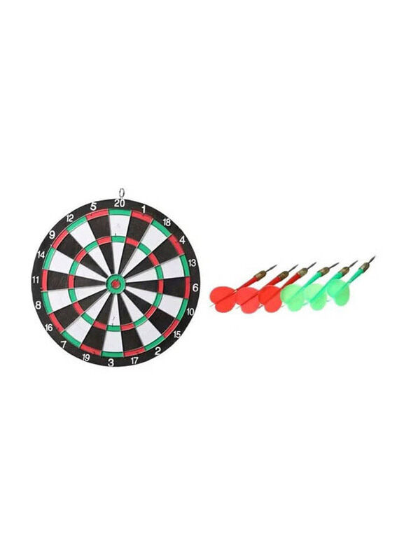 Dart Board Game with 6 Darts, Multicolour