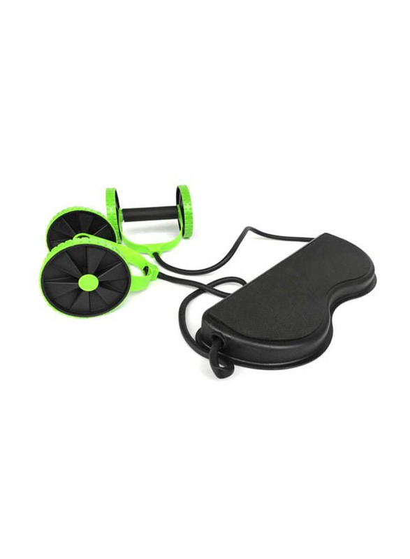 Multi Function Double Ab Roller Wheel, Black/Green