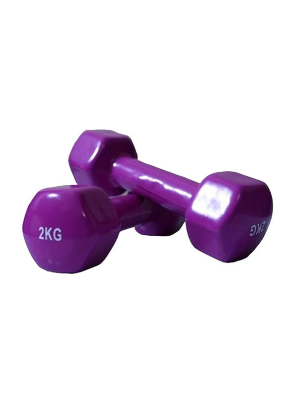 

Body Heart Dumbbells Set, 2 x 2 KG, DB-02PR, Burgundy